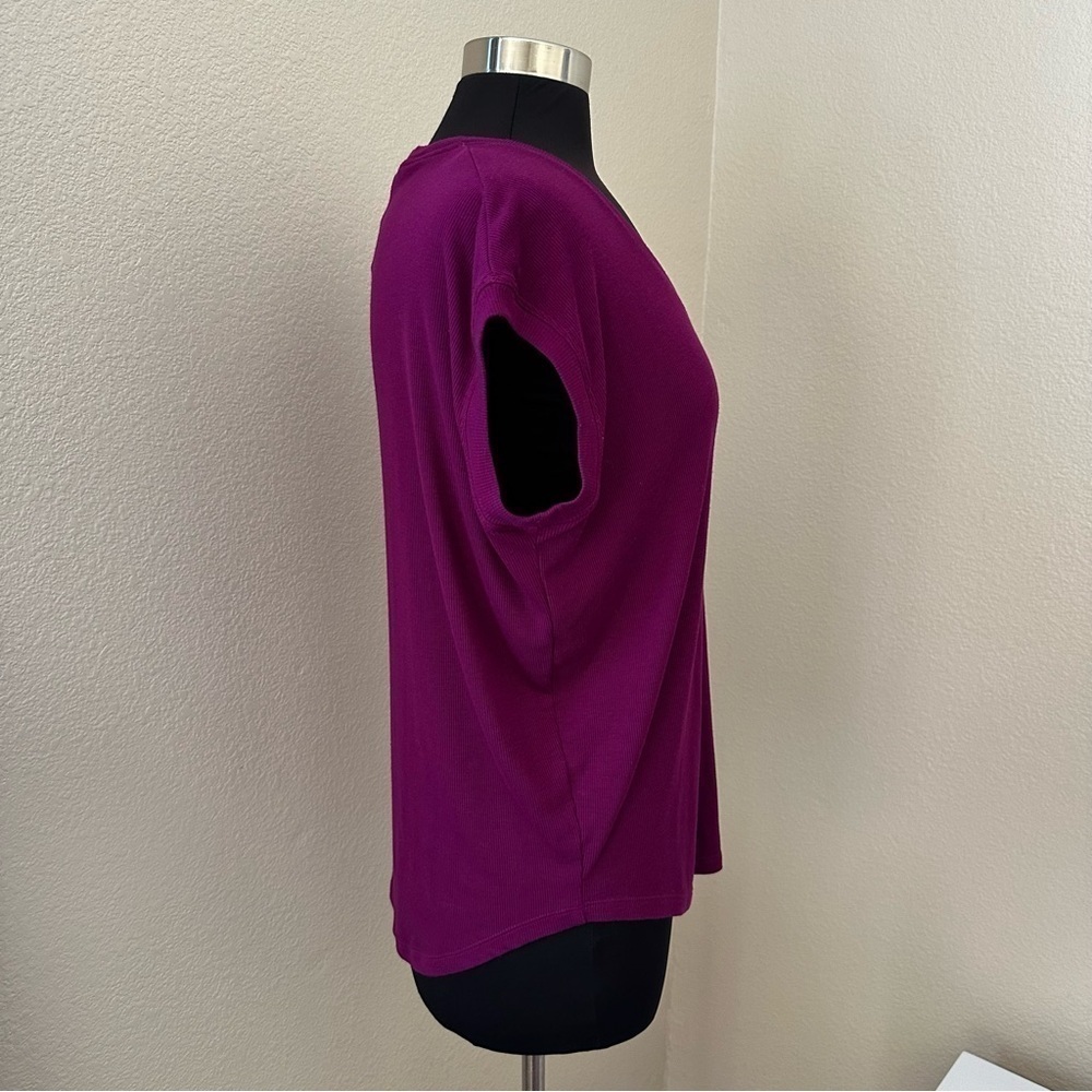 Athleta CLOUDLIGHT RIB STRATUS Exotic Fuchsia T-Shirt Size S - Picture 5 of 14